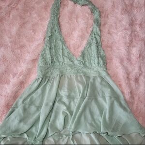Kimchi Blue Sage Green Halter Blouse